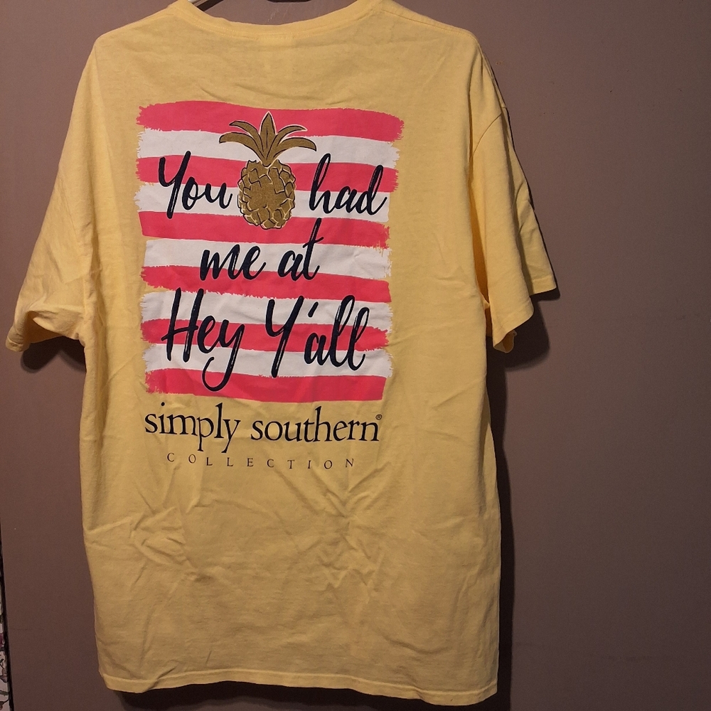 Simply Southern "You had me at Hey Y'all" t-shirt - Size XL